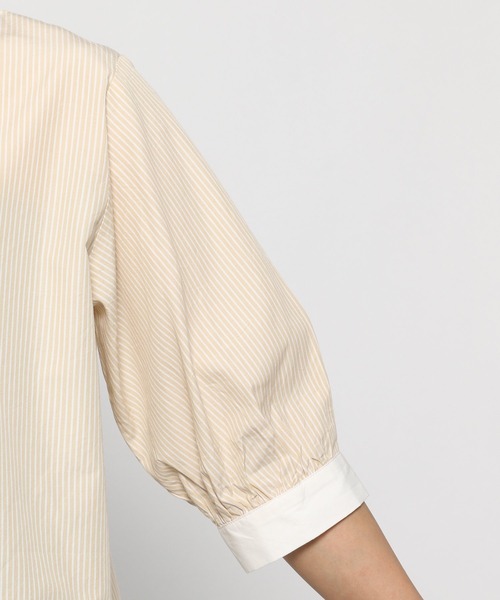 studio CLIP（スタディオクリップ）の「ダブルフロント切り替えブラウス（シャツ/ブラウス・レディース・ブルー/ベージュ/ブラック・LARGE/MEDIUM）」の12枚目の写真