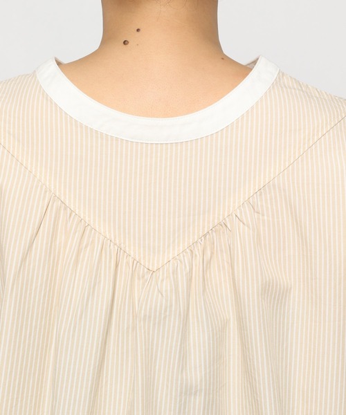 studio CLIP（スタディオクリップ）の「ダブルフロント切り替えブラウス（シャツ/ブラウス・レディース・ブルー/ベージュ/ブラック・LARGE/MEDIUM）」の5枚目の写真