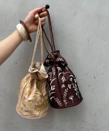 Doux archives | 刺繍巾着バッグ(ハンドバッグ)