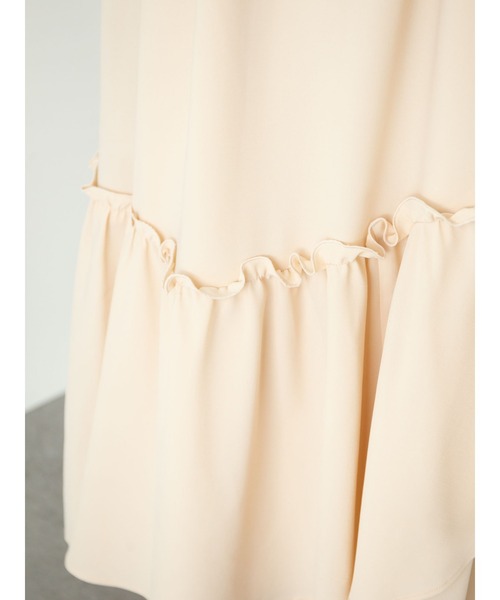 SLURR(スラ―)の「【大きいサイズ】フリルロングスカート(スカート・レディース・アイボリー/モカ・L)」の9枚目の写真