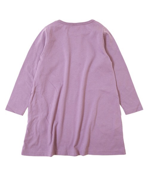 devirock（デビロック）の「Aライン無地長袖ワンピース（ワンピース・キッズ・スモークピンク/ラベンダー/ブラック/ブルーグレー/ネイビー/モカ/ライトカーキ/グレー系その他・150cm/160cm/120cm/100cm/110cm/140cm/90cm/130cm/80ｃｍ）」の10枚目の写真
