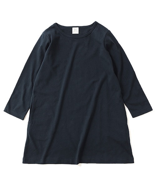 devirock（デビロック）の「Aライン無地長袖ワンピース（ワンピース・キッズ・スモークピンク/ラベンダー/ブラック/ブルーグレー/ネイビー/モカ/ライトカーキ/グレー系その他・150cm/160cm/120cm/100cm/110cm/140cm/90cm/130cm/80ｃｍ）」の9枚目の写真