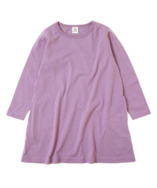 devirock（デビロック）の「Aライン無地長袖ワンピース（ワンピース・キッズ・スモークピンク/ラベンダー/ブラック/ブルーグレー/ネイビー/モカ/ライトカーキ/グレー系その他・150cm/160cm/120cm/100cm/110cm/140cm/90cm/130cm/80ｃｍ）」の14枚目の写真