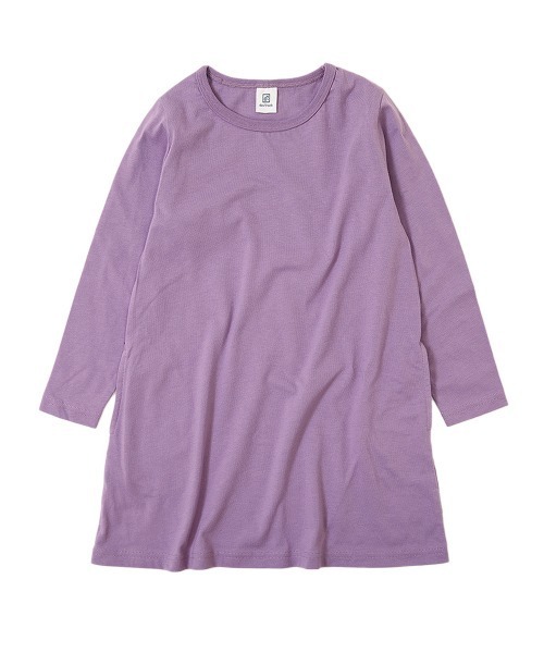 devirock（デビロック）の「Aライン無地長袖ワンピース（ワンピース・キッズ・スモークピンク/ラベンダー/ブラック/ブルーグレー/ネイビー/モカ/ライトカーキ/グレー系その他・150cm/160cm/120cm/100cm/110cm/140cm/90cm/130cm/80ｃｍ）」の22枚目の写真