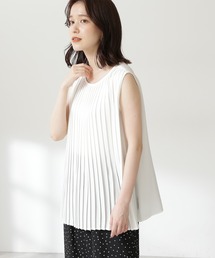 N.（N. Natural Beauty Basic） | ◆プリーツジョーゼットブラウス(シャツ/ブラウス)