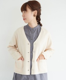 aimer ミラノリブ　Vネックカーディガン