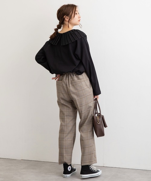 POU DOU DOU(プードゥドゥ)の「パイピングポケットセンタープレスパンツ(その他パンツ・レディース・ブラック/ブラウン/グレー・3)」の12枚目の写真