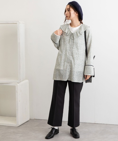 POU DOU DOU(プードゥドゥ)の「パイピングポケットセンタープレスパンツ(その他パンツ・レディース・ブラック/ブラウン/グレー・3)」の11枚目の写真