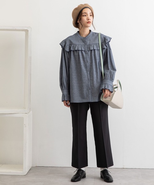 POU DOU DOU(プードゥドゥ)の「パイピングポケットセンタープレスパンツ(その他パンツ・レディース・ブラック/ブラウン/グレー・3)」の18枚目の写真