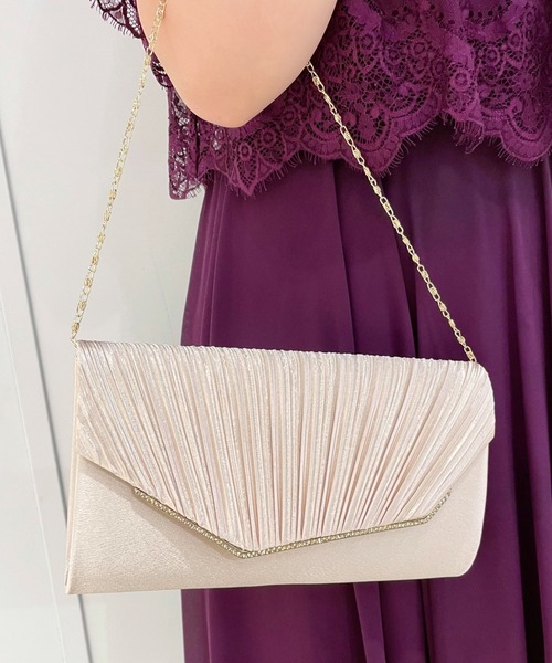 Cupid Heart（キューピッドハート）の「【Cupid Heart】結婚式bag デザインフラップパーティーバッグ（クラッチバッグ・レディース・ブラック/ベージュ/シルバー・MEDIUM）」の19枚目の写真