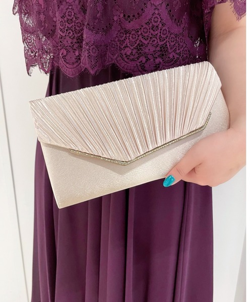 Cupid Heart（キューピッドハート）の「【Cupid Heart】結婚式bag デザインフラップパーティーバッグ（クラッチバッグ・レディース・ブラック/ベージュ/シルバー・MEDIUM）」の17枚目の写真