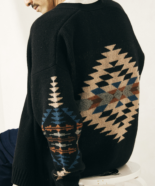 PENDLETON（ペンドルトン）の「【PENDLETON/ペンドルトン】別注ジャガード カーディガン 1（カーディガン/ボレロ・メンズ・ブラック/グレー/ネイビー/ブラウン・MEDIUM/LARGE）」の2枚目の写真