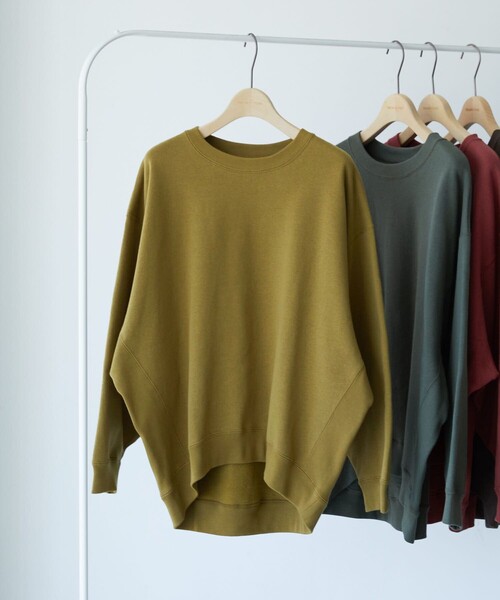 FREAK'S STORE(フリークスストア)の「▽【WEB限定】ヘビーウェイト裏起毛クルーネックスウェット(トレーナー)(スウェット・レディース・ナチュラル/ライトグレー/杢グレー/ブラック/ダークブラウン/レッド/マスタード/オリーブ/ブルー/サックスブルー/ラベンダー/イエロー・フリ-)」の11枚目の写真