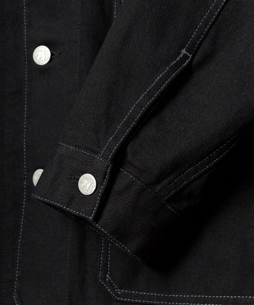 SMITH'S（スミス）の「【SMITH'S AMERICAN/スミス アメリカン】ノーカラーカバーオールジャケット（ノーカラージャケット・メンズ・ホワイト/ブラック/キナリ・M/L）」の8枚目の写真