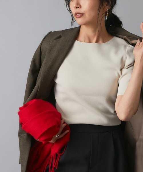 RIVE DROITE（リヴドロワ）の「5分袖2WAYニット（ニット/セーター・レディース・ライトベージュ/ボルドー/グリーン・FREE）」の3枚目の写真
