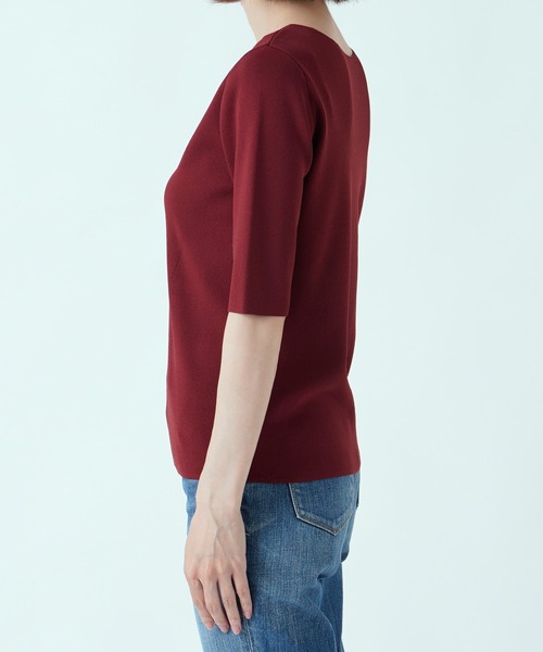 RIVE DROITE（リヴドロワ）の「5分袖2WAYニット（ニット/セーター・レディース・ライトベージュ/ボルドー/グリーン・FREE）」の18枚目の写真