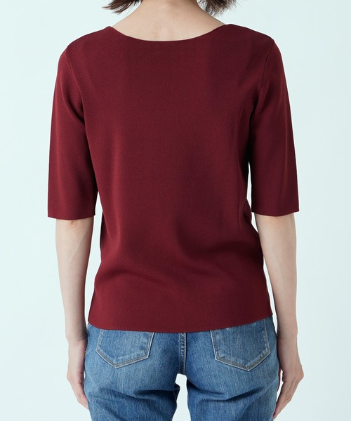 RIVE DROITE（リヴドロワ）の「5分袖2WAYニット（ニット/セーター・レディース・ライトベージュ/ボルドー/グリーン・FREE）」の10枚目の写真