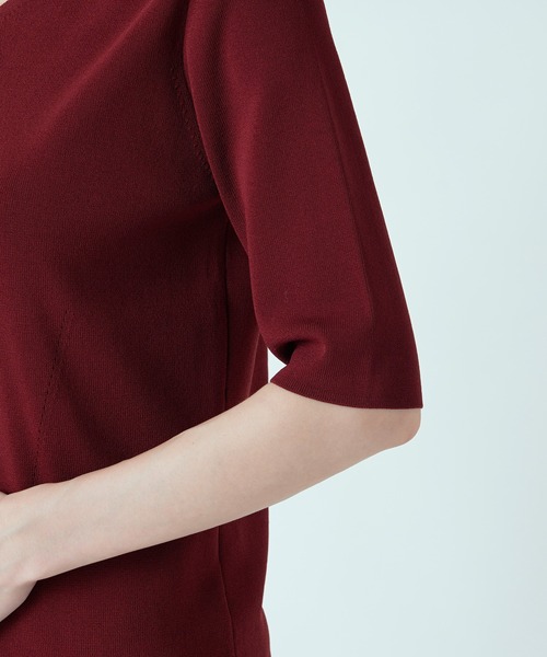 RIVE DROITE（リヴドロワ）の「5分袖2WAYニット（ニット/セーター・レディース・ライトベージュ/ボルドー/グリーン・FREE）」の21枚目の写真