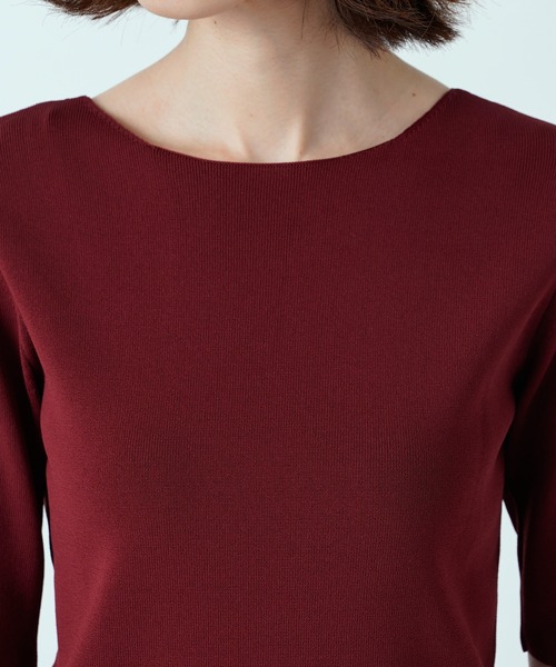 RIVE DROITE（リヴドロワ）の「5分袖2WAYニット（ニット/セーター・レディース・ライトベージュ/ボルドー/グリーン・FREE）」の19枚目の写真