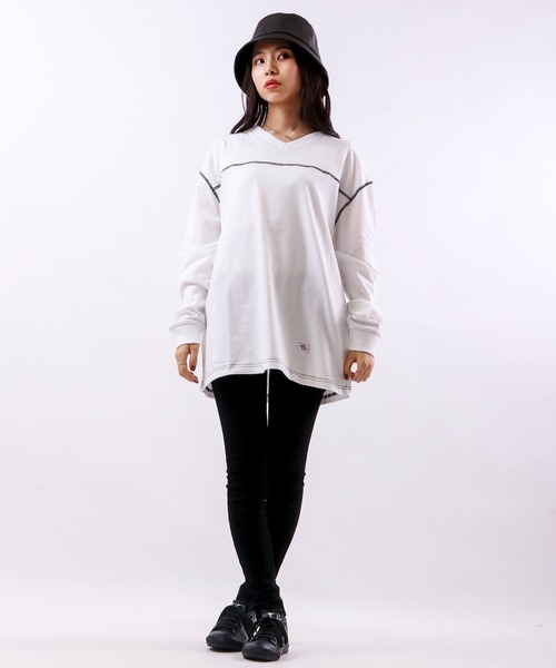 JEMORGAN(ジェーイーモーガン)の「JEMORGAN 度詰天竺VネックロンT(Tシャツ/カットソー・メンズ・ブラウン/ブラック/ホワイト・M/L)」の8枚目の写真