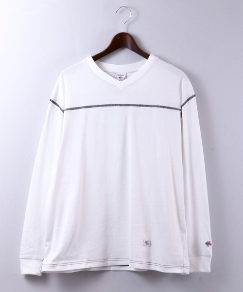 JEMORGAN(ジェーイーモーガン)の「JEMORGAN 度詰天竺VネックロンT(Tシャツ/カットソー・メンズ・ブラウン/ブラック/ホワイト・M/L)」の4枚目の写真