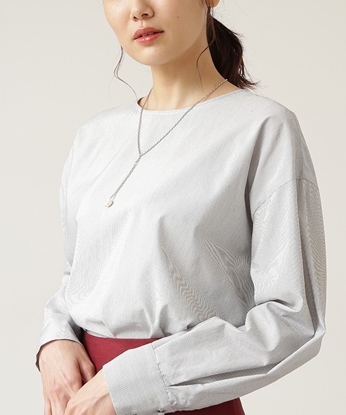 NATURAL BEAUTY BASIC（ナチュラルビューティーベーシック）の「チュニックブラウス/0171210971（シャツ/ブラウス・レディース・グレー系その他/オフホワイト・MEDIUM/SMALL）」の2枚目の写真