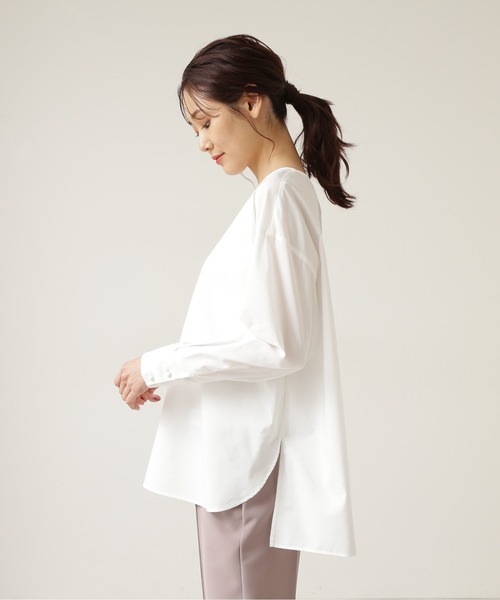 NATURAL BEAUTY BASIC（ナチュラルビューティーベーシック）の「チュニックブラウス/0171210971（シャツ/ブラウス・レディース・グレー系その他/オフホワイト・MEDIUM/SMALL）」の7枚目の写真