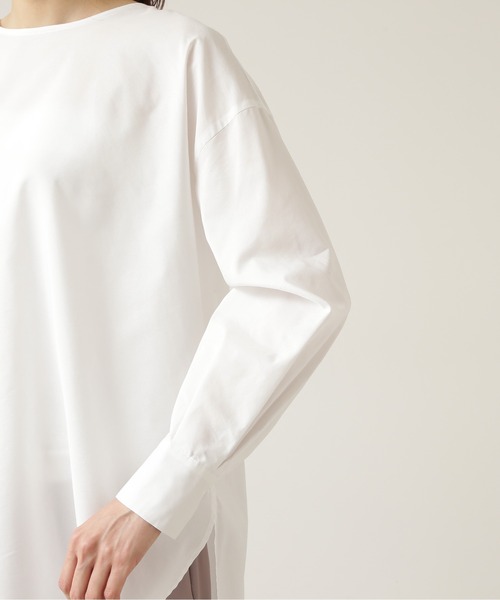 NATURAL BEAUTY BASIC（ナチュラルビューティーベーシック）の「チュニックブラウス/0171210971（シャツ/ブラウス・レディース・グレー系その他/オフホワイト・MEDIUM/SMALL）」の9枚目の写真