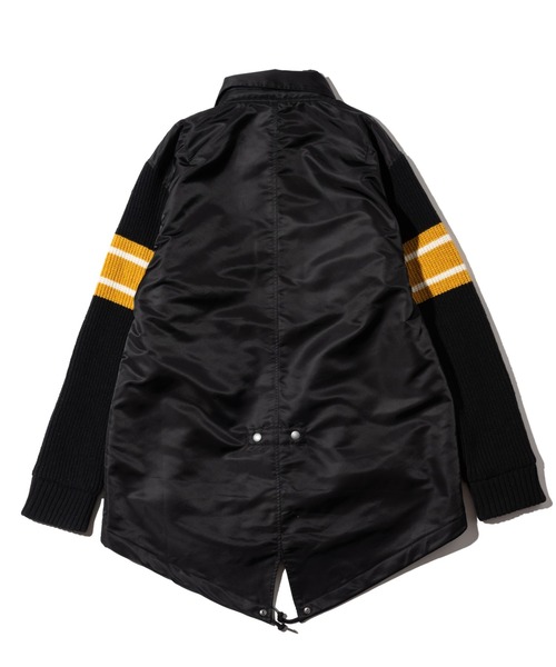 glamb（グラム）の「Multi Fabric Military JKT / マルチファブリックミリタリージャケット（ミリタリージャケット・メンズ・ブラック/カーキ・S/L/M）」の5枚目の写真