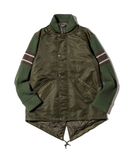 glamb（グラム）の「Multi Fabric Military JKT / マルチファブリックミリタリージャケット（ミリタリージャケット・メンズ・ブラック/カーキ・S/L/M）」の6枚目の写真