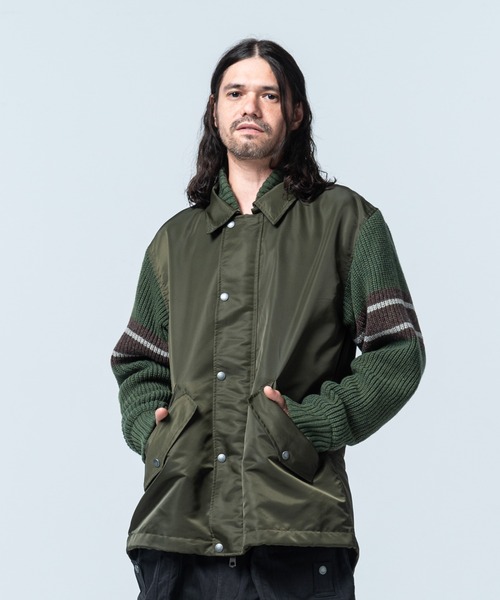 glamb（グラム）の「Multi Fabric Military JKT / マルチファブリックミリタリージャケット（ミリタリージャケット・メンズ・ブラック/カーキ・S/L/M）」の22枚目の写真