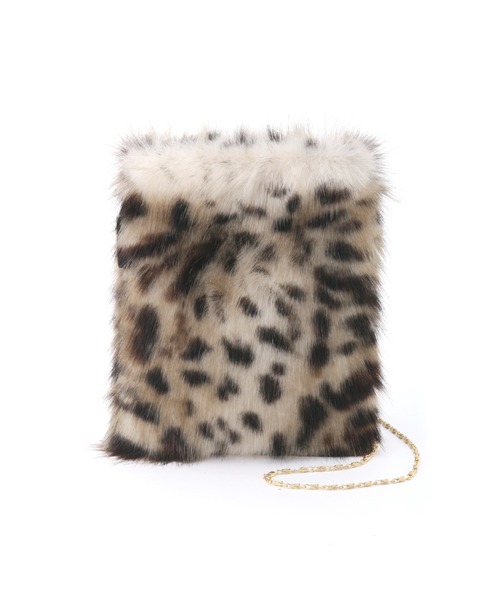 human woman（ヒューマンウーマン）の「◆【HELEN MOORE】ファーポシェット（ハンドバッグ・レディース・グレー/ライトベージュ・ﾌﾘ-）」の9枚目の写真