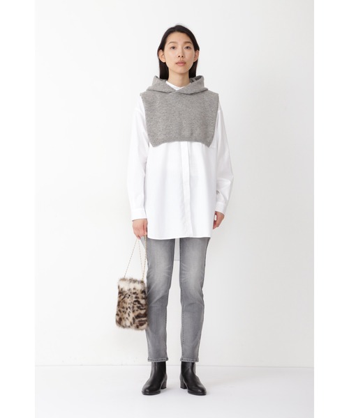 human woman（ヒューマンウーマン）の「◆【HELEN MOORE】ファーポシェット（ハンドバッグ・レディース・グレー/ライトベージュ・ﾌﾘ-）」の7枚目の写真