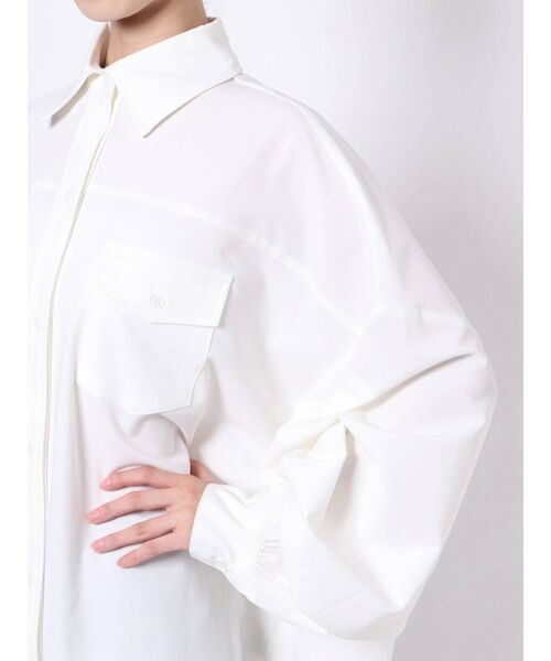 GYDA（ジェイダ）の「オーバーサイズシャツ（シャツ/ブラウス・レディース・オフホワイト/カーキ・FREE）」の8枚目の写真