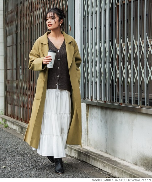 セール】＼新色登場／フェイクウールガウンコート（その他アウター