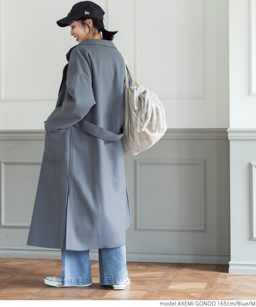 coca（coca）（コカ）の「＼新色登場／フェイクウールガウンコート（その他アウター・レディース・ブルー/アイボリー/グリーン/グレー系その他/ピンク・L/M）」の15枚目の写真