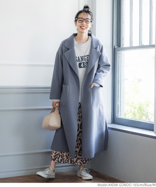 coca（coca）（コカ）の「＼新色登場／フェイクウールガウンコート（その他アウター・レディース・ブルー/アイボリー/グリーン/グレー系その他/ピンク・L/M）」の22枚目の写真