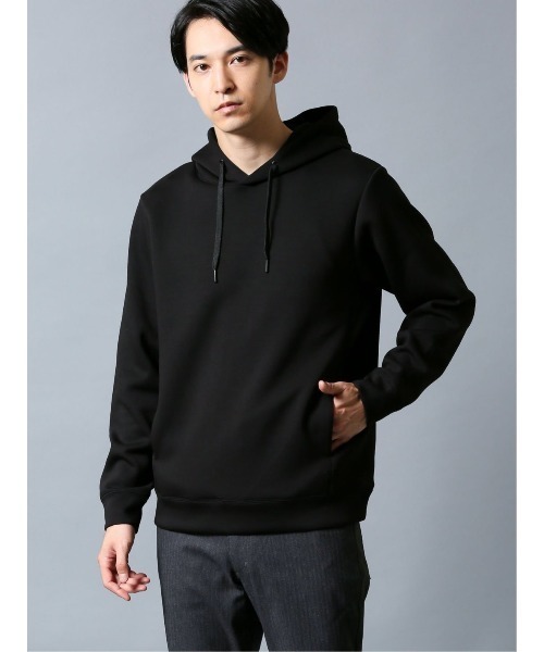 TAKA-Q（タカキュー）の「タカキューメンズ/TAKA-Q：MEN ストレッチダンボール セットアップ 長袖プルパーカー（セットアップアイテムございます）（パーカー・メンズ・シャーベット/ベージュ/ネイビー/グレー系その他2/ブラック/ブラウン・LARGE/X-LARGE/MEDIUM）」の2枚目の写真