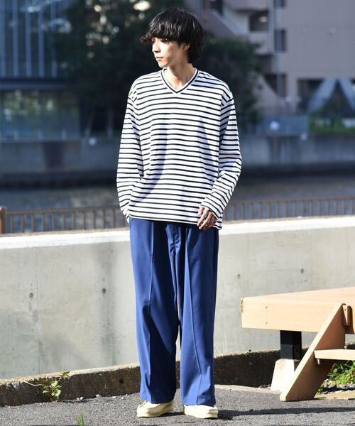SHIPS(シップス)の「SHIPS: ミラノリブ ロングスリーブ Vネック Tシャツ (ロンT)(Tシャツ/カットソー・メンズ・ホワイト/グレー/ダークネイビー・SMALL/MEDIUM/LARGE/X-LARGE)」の15枚目の写真