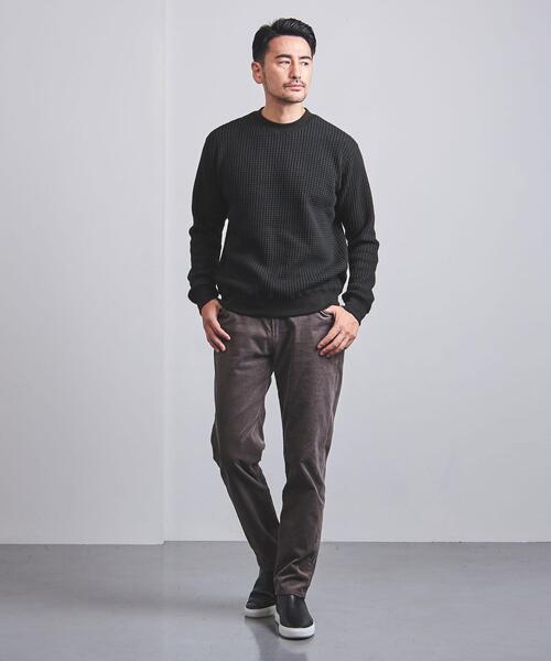 UNITED ARROWS(ユナイテッドアローズ)の「<UNITED ARROWS> ビッグ ワッフル クルーネック(Tシャツ/カットソー・メンズ・ホワイト/ブラック/グレー・S/M/L/XL)」の8枚目の写真