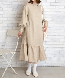 WEGO/裾ティアードロングワンピース