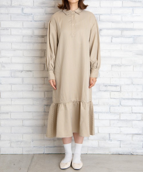 WEGO（ウィゴー）の「WEGO/裾ティアードロングワンピース（ワンピース・レディース・ホワイト/その他1・FREE）」の10枚目の写真