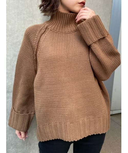 rienda（リエンダ）の「＃ラテニット（ニット/セーター・レディース・ホワイト/ブラック/ライトベージュ/キャメル/ピンク・FREE）」の4枚目の写真