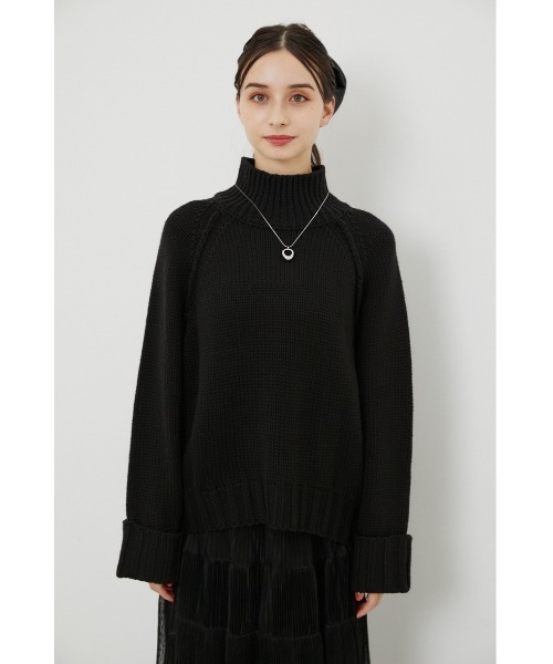 rienda（リエンダ）の「＃ラテニット（ニット/セーター・レディース・ホワイト/ブラック/ライトベージュ/キャメル/ピンク・FREE）」の6枚目の写真