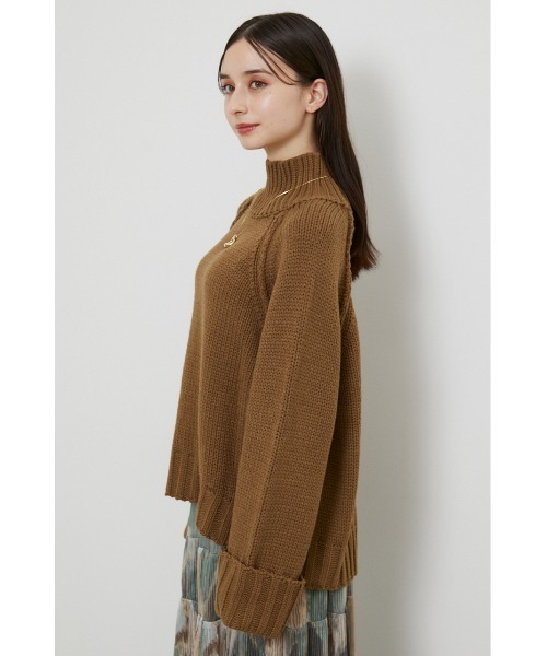 rienda（リエンダ）の「＃ラテニット（ニット/セーター・レディース・ホワイト/ブラック/ライトベージュ/キャメル/ピンク・FREE）」の8枚目の写真