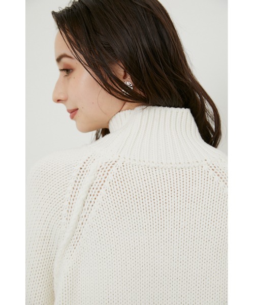 rienda（リエンダ）の「＃ラテニット（ニット/セーター・レディース・ホワイト/ブラック/ライトベージュ/キャメル/ピンク・FREE）」の10枚目の写真