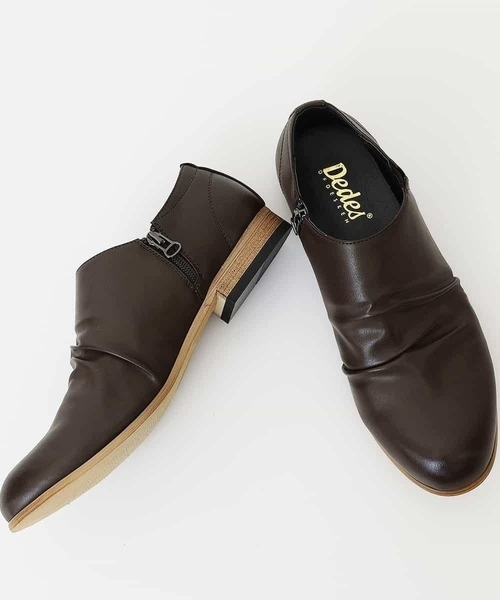 MK MICHEL KLEIN HOMME (エムケーミッシェルクランオム)の「ドレープスリッポン(スリッポン・メンズ・ブラック/ブラウン・26.5/26/25.5)」の3枚目の写真