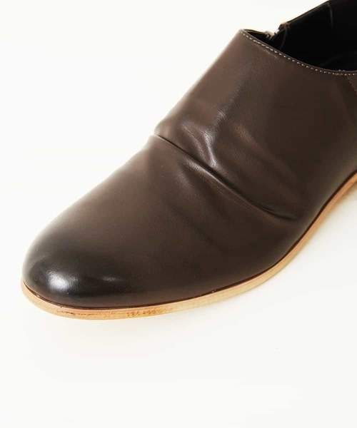 MK MICHEL KLEIN HOMME (エムケーミッシェルクランオム)の「ドレープスリッポン(スリッポン・メンズ・ブラック/ブラウン・26.5/26/25.5)」の6枚目の写真