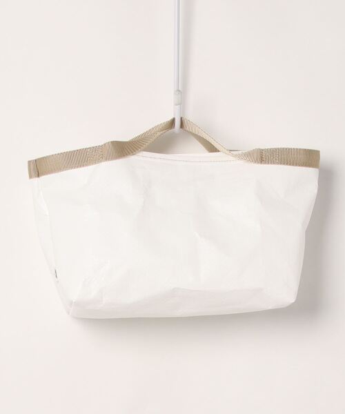 SABLE CLUTCH（セーブルクラッチ）の「BOAT-SHAPED PE TOTE (S) - BEIGE TAPE（トートバッグ）（エコバッグ/サブバッグ・レディース・シルバー/ホワイト/ブラック・ONE SIZE）」の10枚目の写真