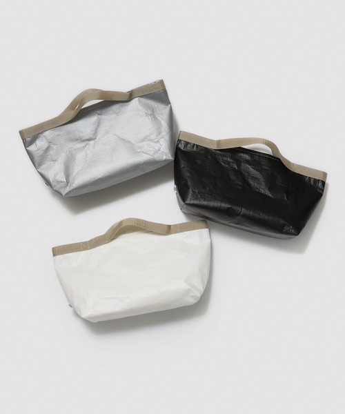 SABLE CLUTCH（セーブルクラッチ）の「BOAT-SHAPED PE TOTE (S) - BEIGE TAPE（トートバッグ）（エコバッグ/サブバッグ・レディース・シルバー/ホワイト/ブラック・ONE SIZE）」の18枚目の写真